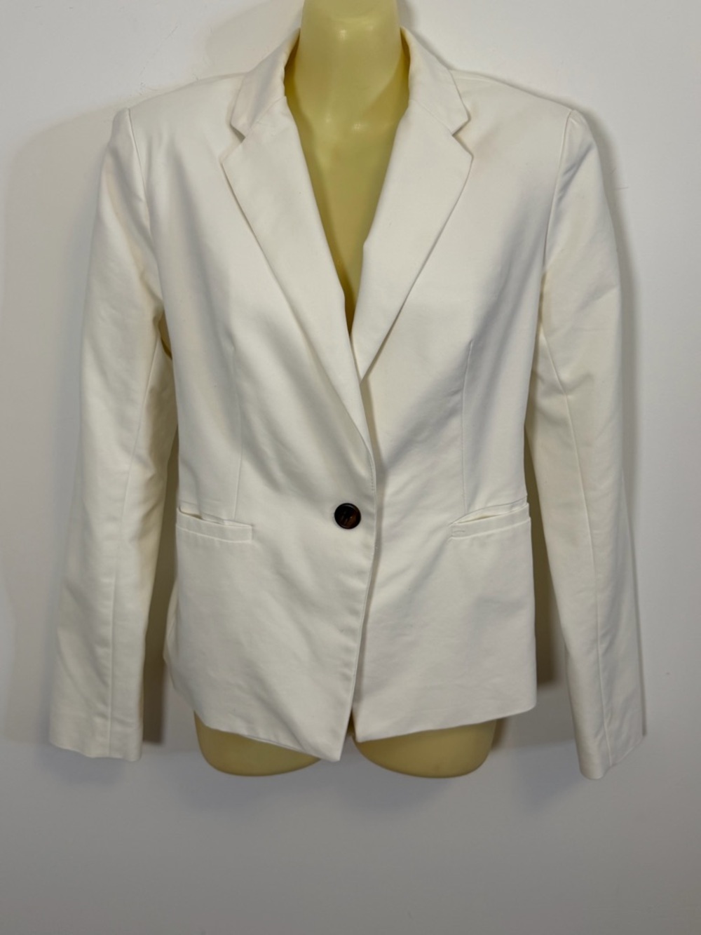 Philosophy White Single-Button Blazer